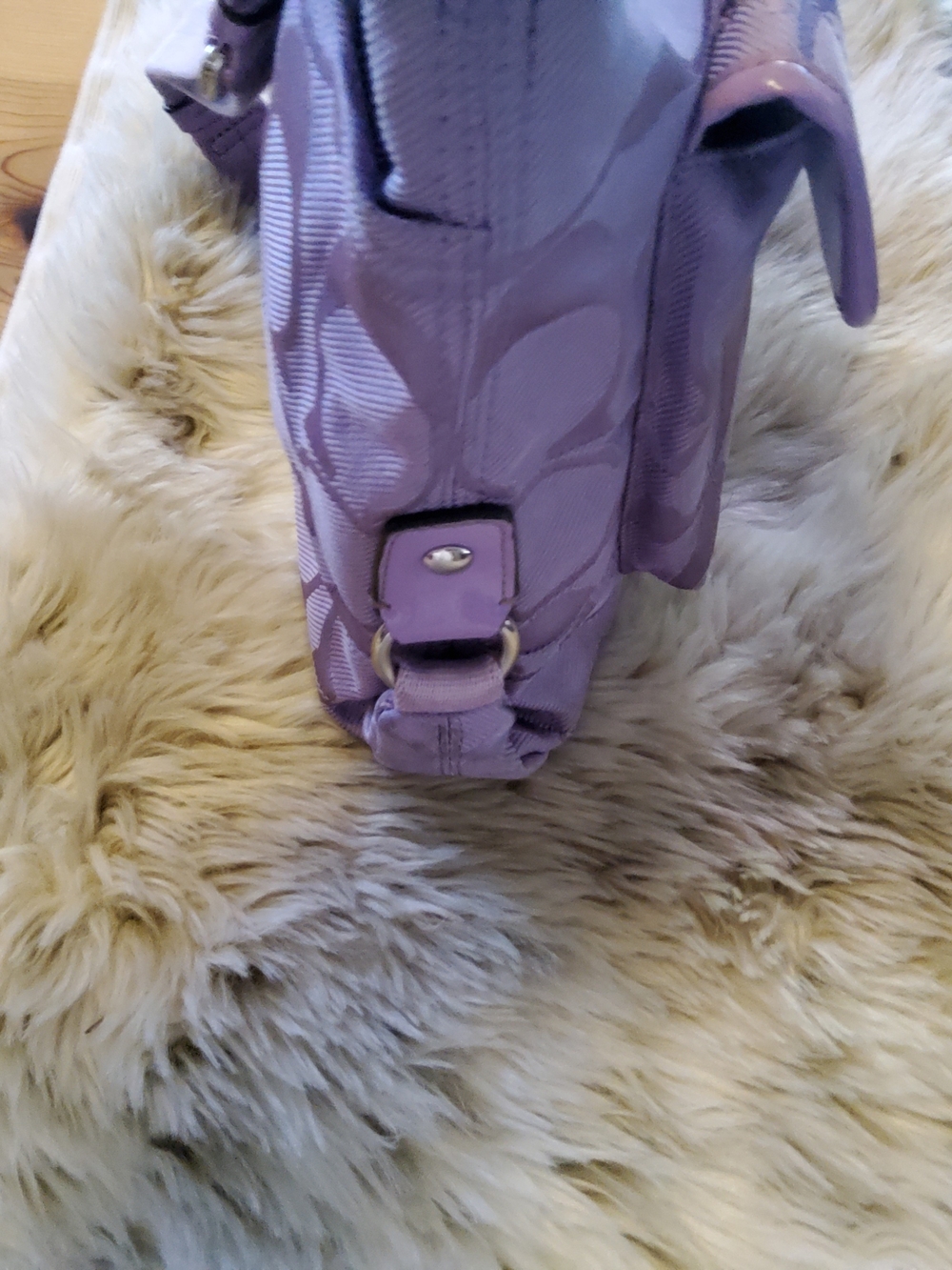 Coach Kyra Signature Crossbody Lavender Vintage VGUC F16550 - Picture 6 of 15
